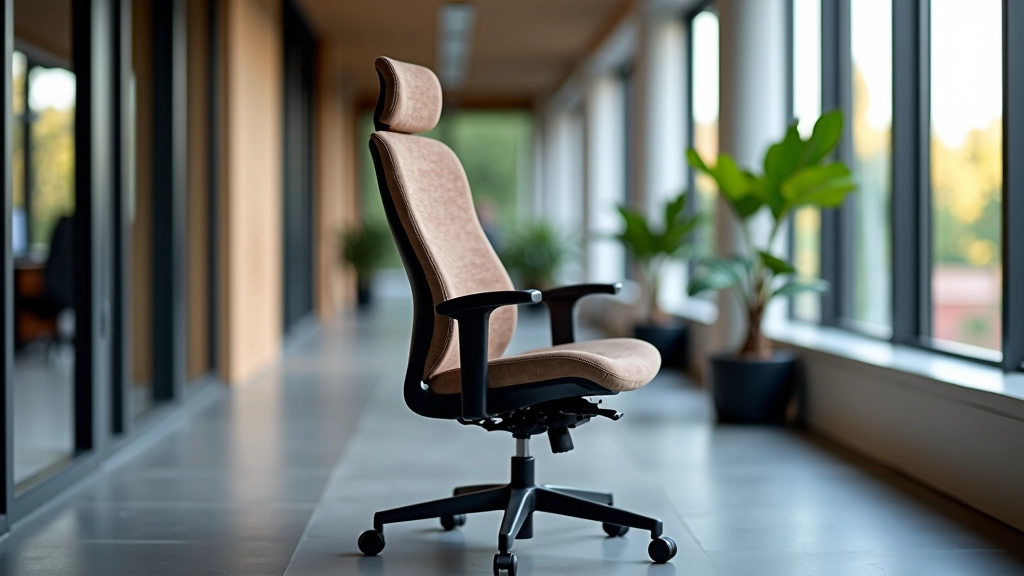 Ergonomische bureaustoel met lumbale steun in kantoor setting